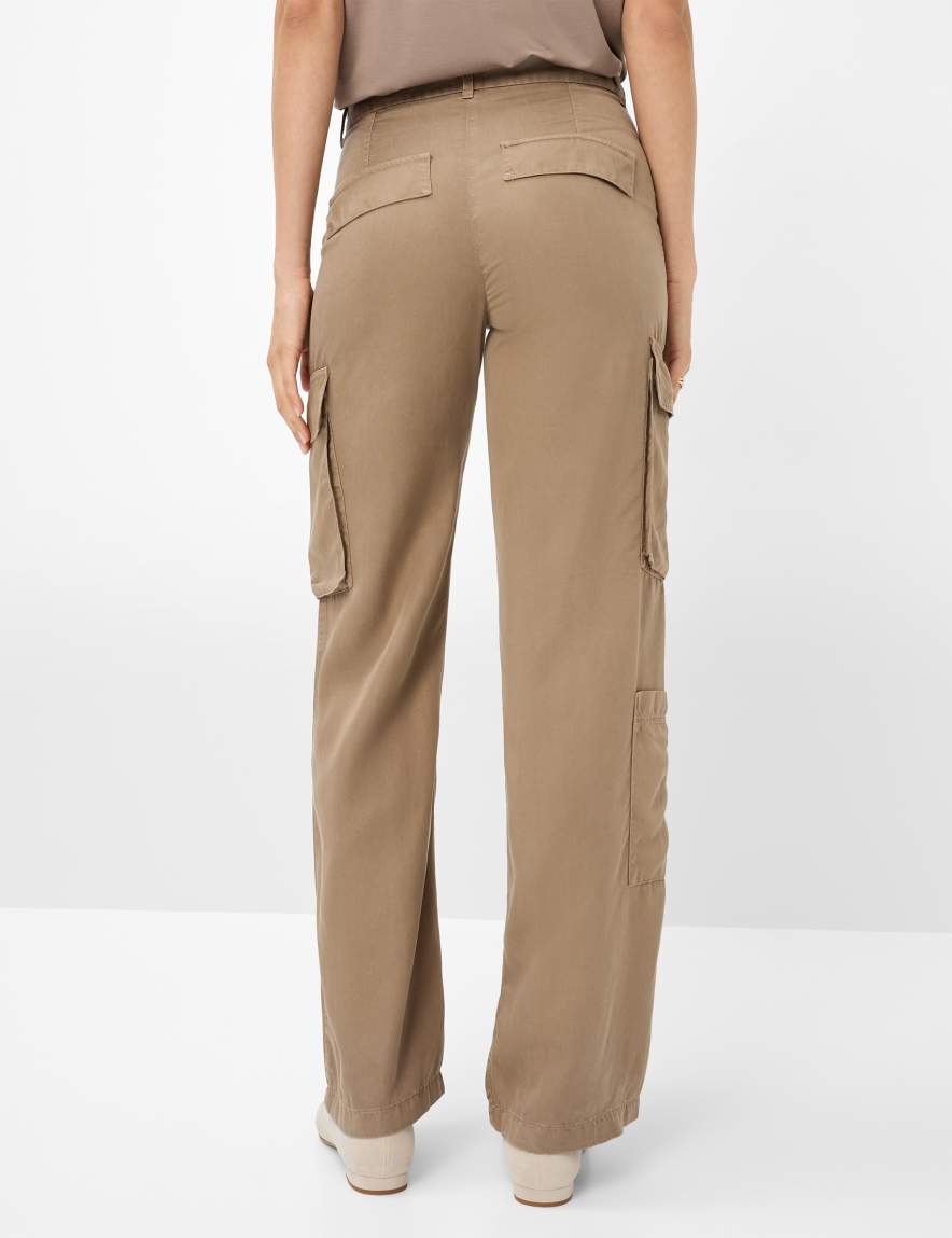 Eurex By Brax Women's Fashion Pants Style MAINE Light Brown Wide Leg