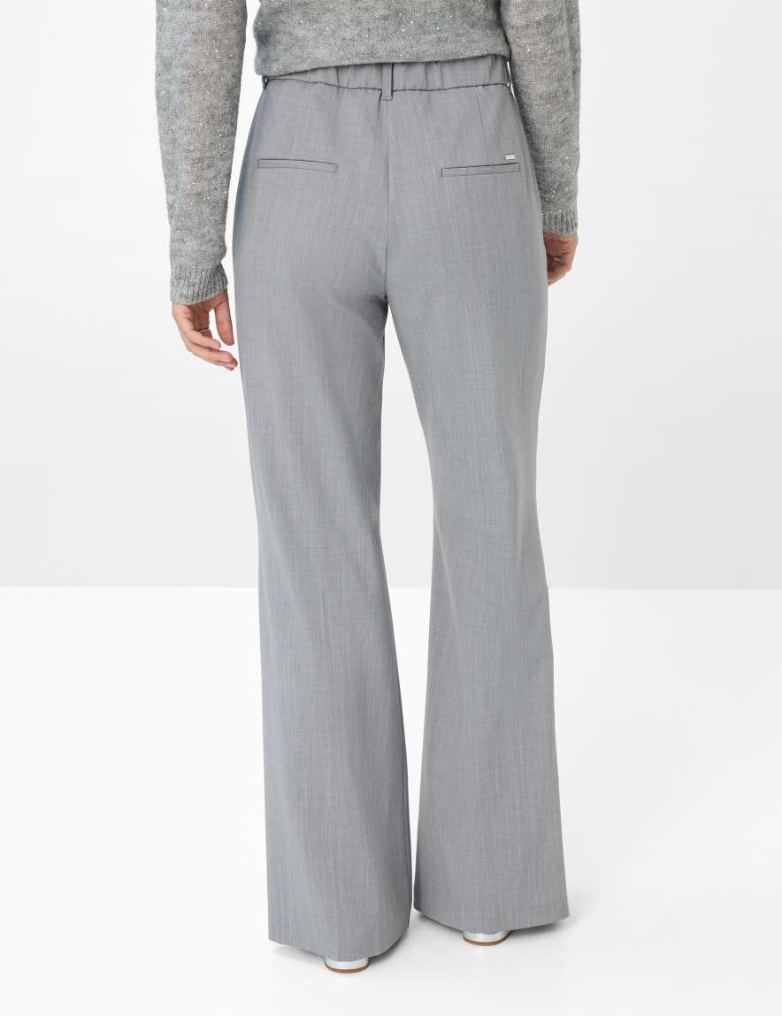 Eurex By Brax Women's Fashion Pants Style MAINE Light Gray Wide Leg