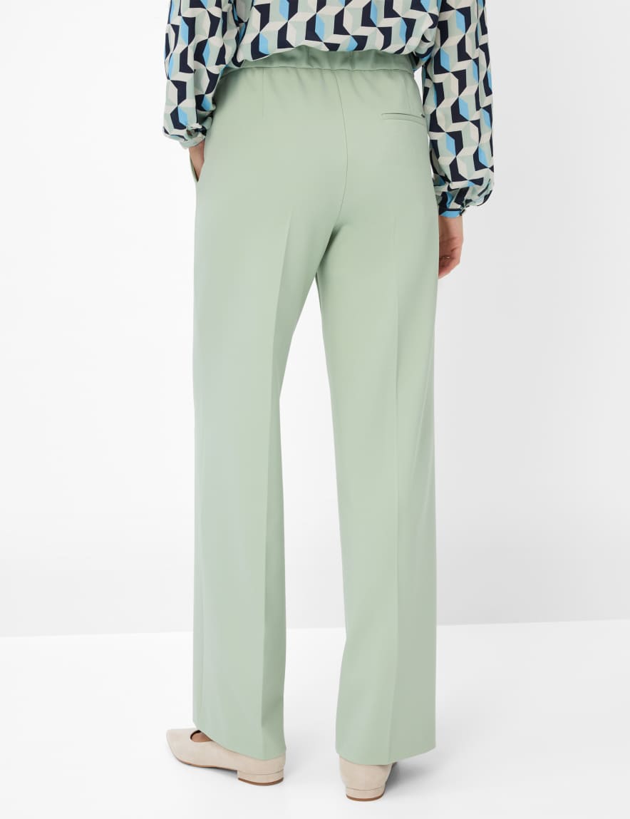 Eurex By Brax Women's Fashion Pants Style MAINE Light Green Wide Leg