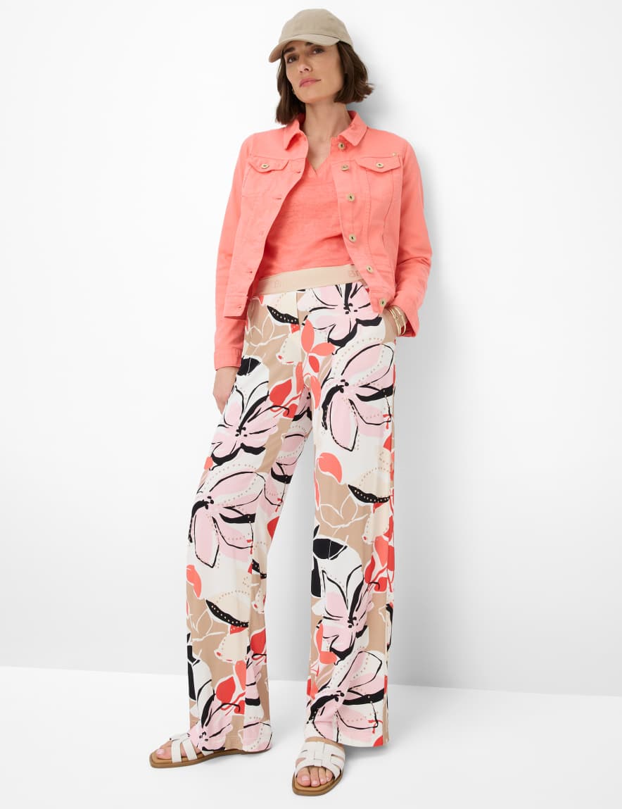 Eurex By Brax Women's Fashion Pants Style MAINE Multicolored Wide Leg