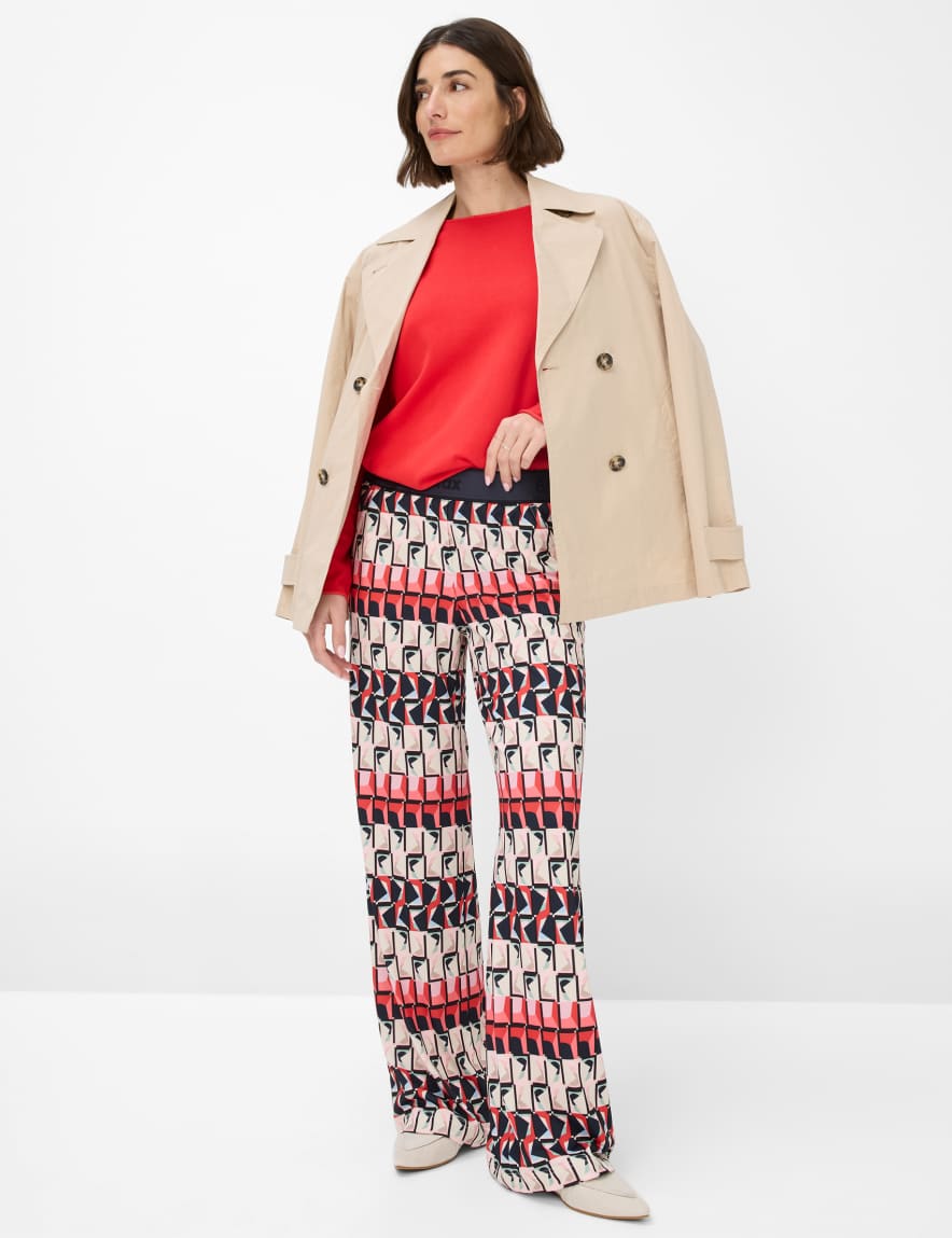 Eurex By Brax Women's Fashion Pants Style MAINE Multicolored Wide Leg