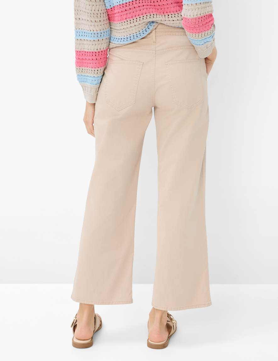 Eurex By Brax Women's Fashion Pants Style MAINE S Beige Wide Leg