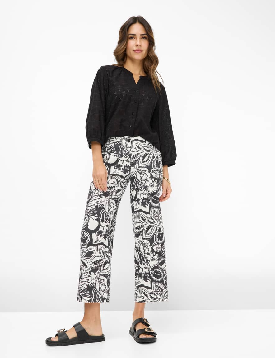 Eurex By Brax Women's Fashion Pants Style MAINE S Black Wide Leg