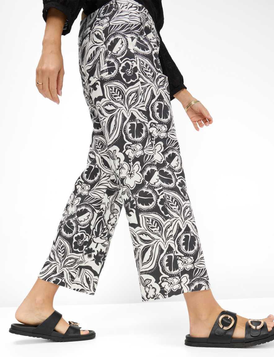 Eurex By Brax Women's Fashion Pants Style MAINE S Black Wide Leg