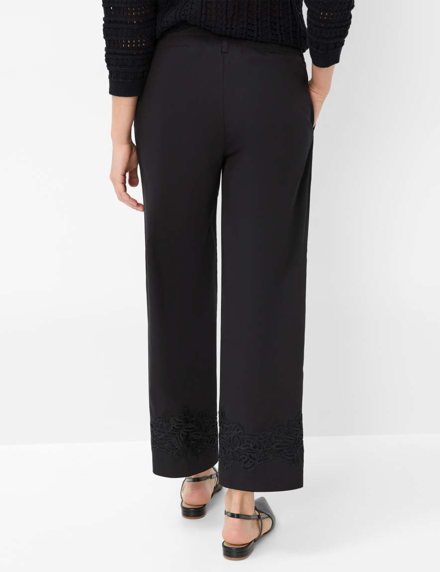 Eurex By Brax Women's Fashion Pants Style MAINE S Black Wide Leg