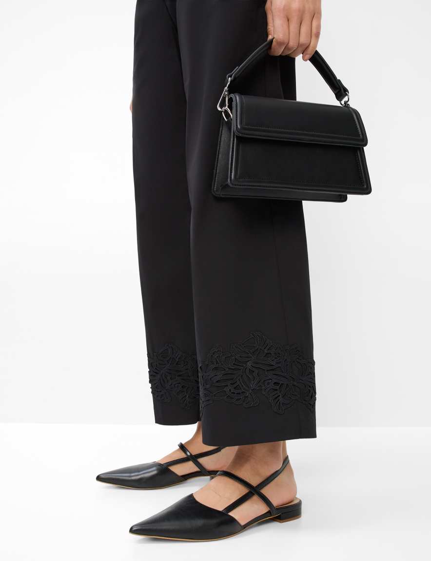 Eurex By Brax Women's Fashion Pants Style MAINE S Black Wide Leg