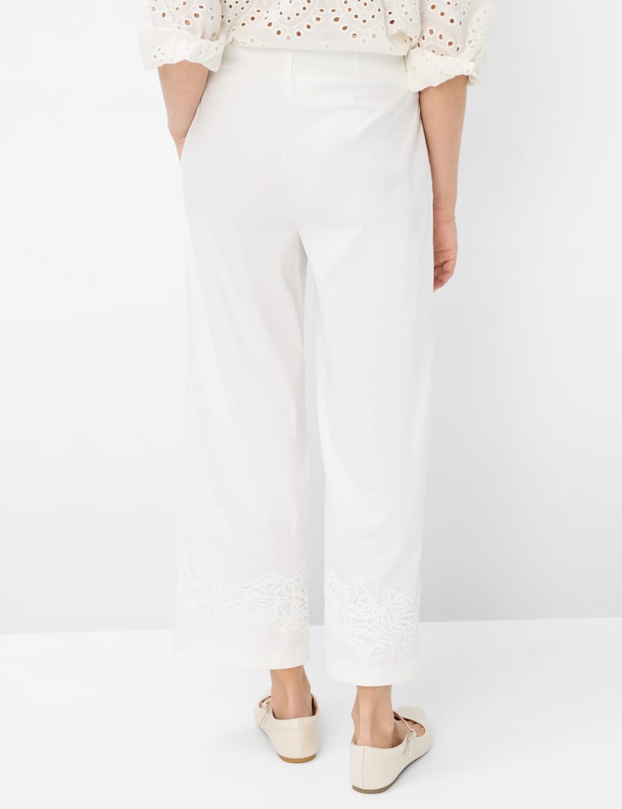 Eurex By Brax Women's Fashion Pants Style MAINE S Cream White Wide Leg