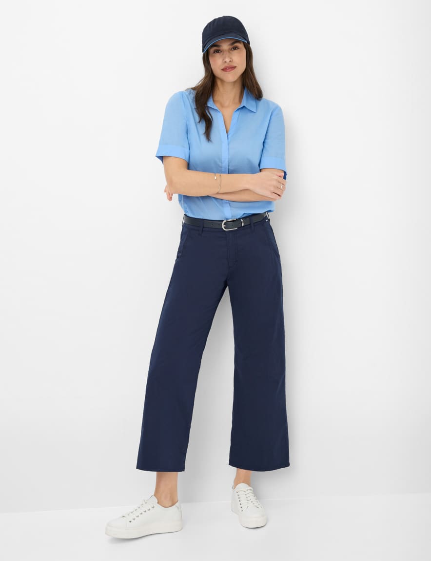 Eurex By Brax Women's Fashion Pants Style MAINE S Dark Blue Wide Leg