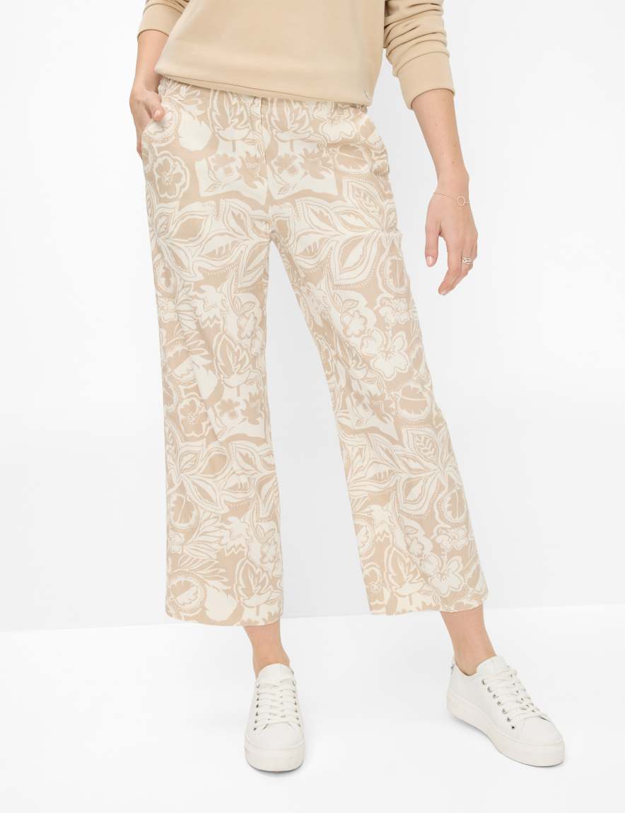 eurex by brax Women's fashion Pants Style MAINE S Light Beige Wide Leg