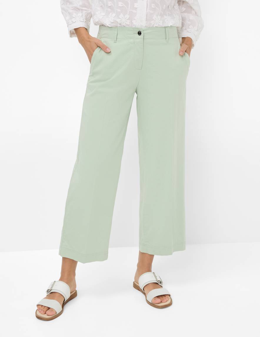 eurex by brax Women's fashion Pants Style MAINE S Light Green Wide Leg
