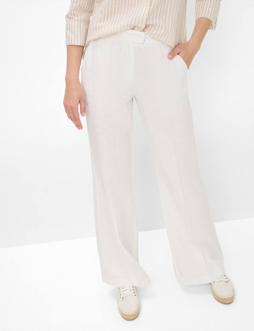 eurex by brax Women's fashion Pants Style MAINE White Wide Leg