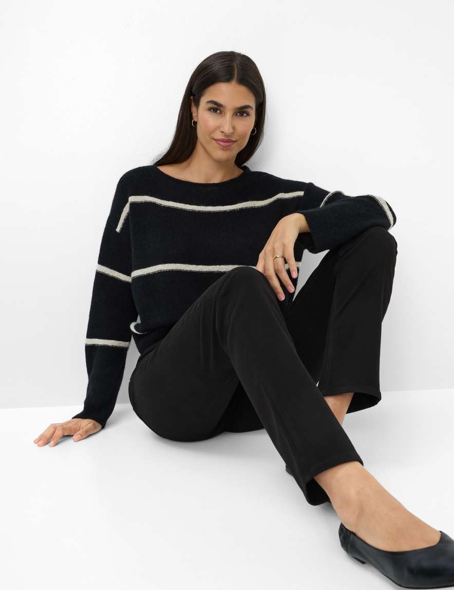 Eurex By Brax Women's Fashion Pants Style MARY Black Regular Fit