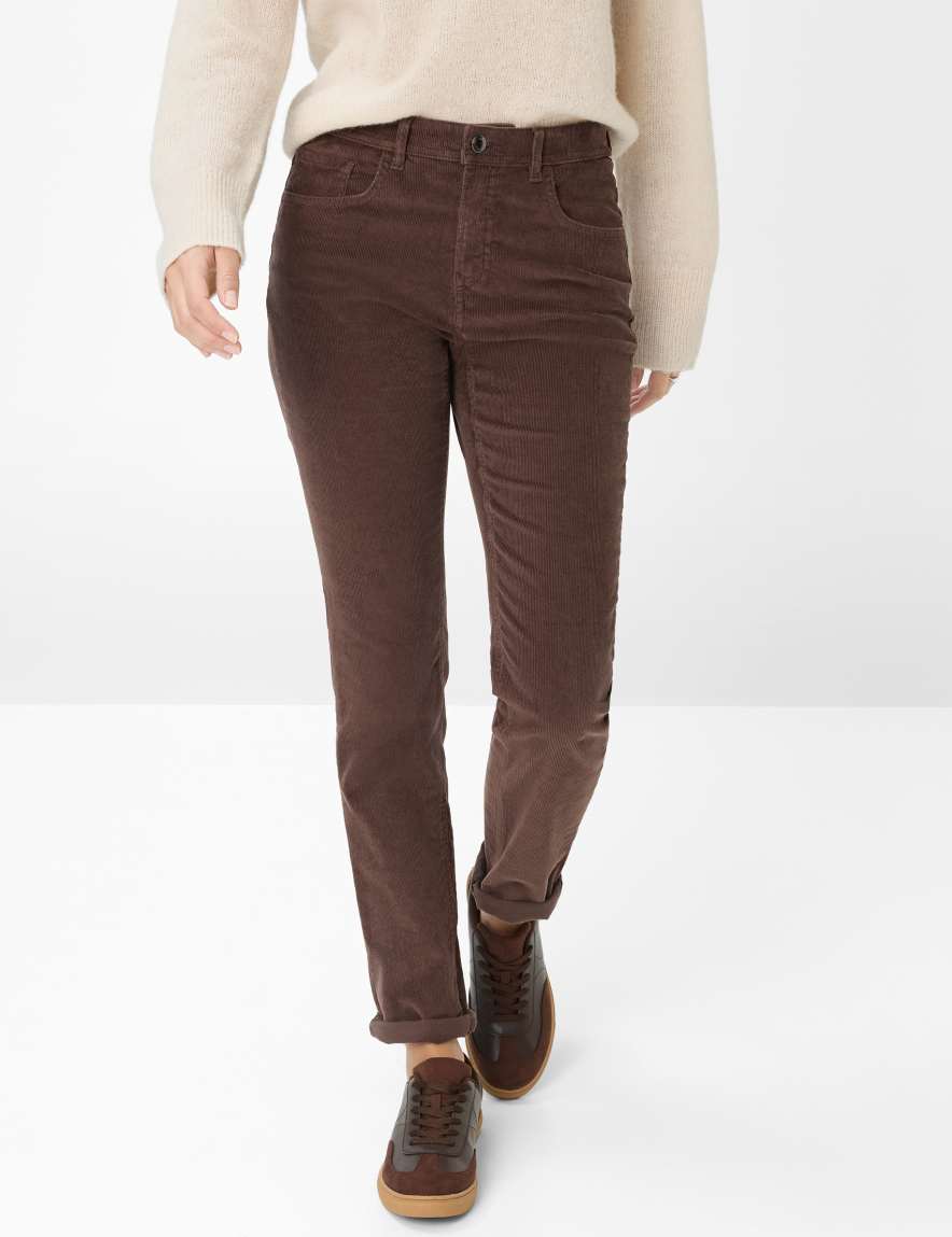 eurex by brax Women's fashion Pants Style MARY Dark Brown Regular Fit