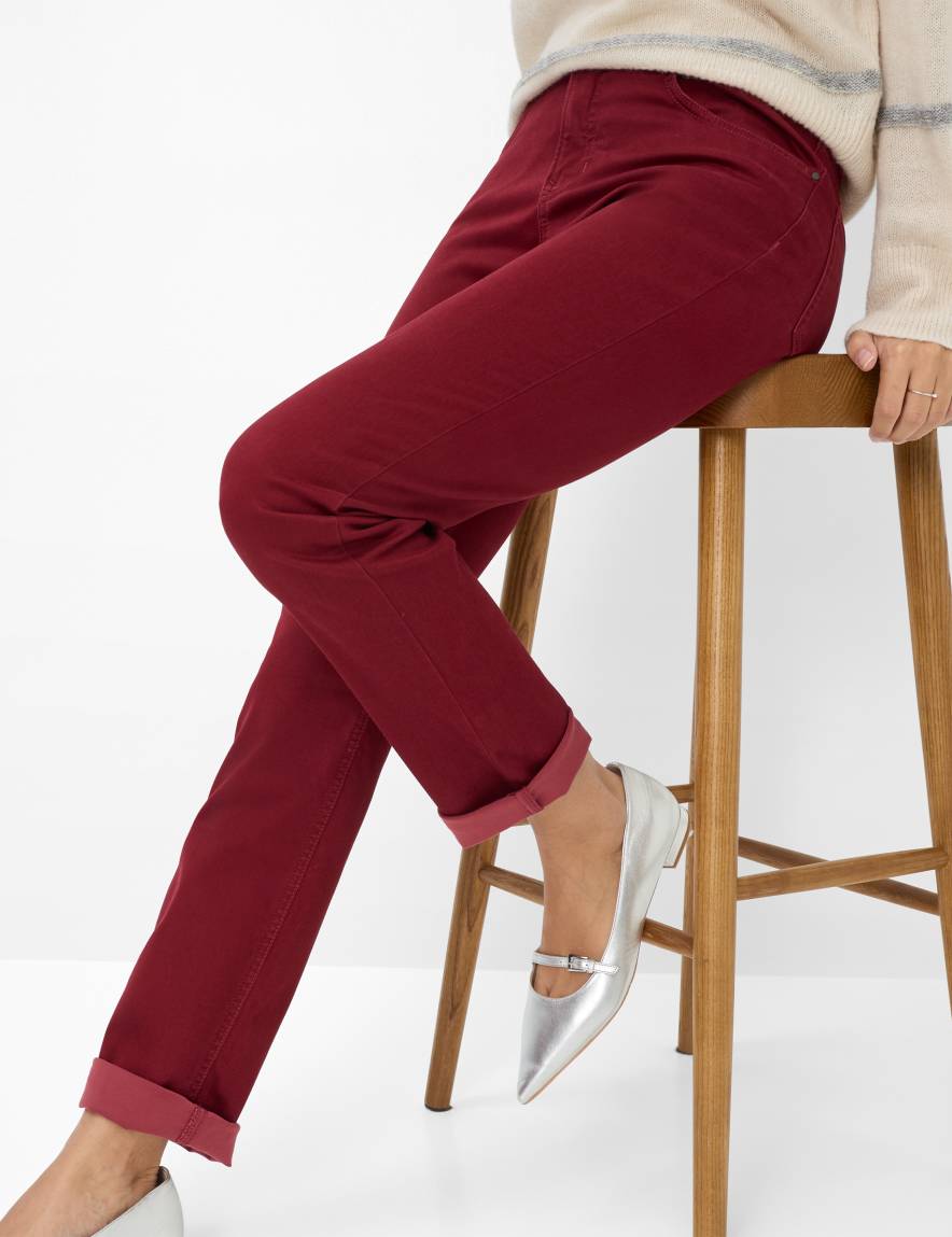 Eurex By Brax Women's Fashion Pants Style MARY Dark Red Regular Fit