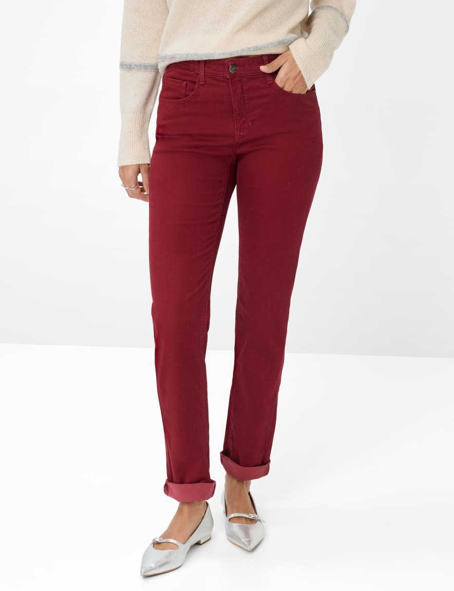 eurex by brax Women's fashion Pants Style MARY Dark Red Regular Fit