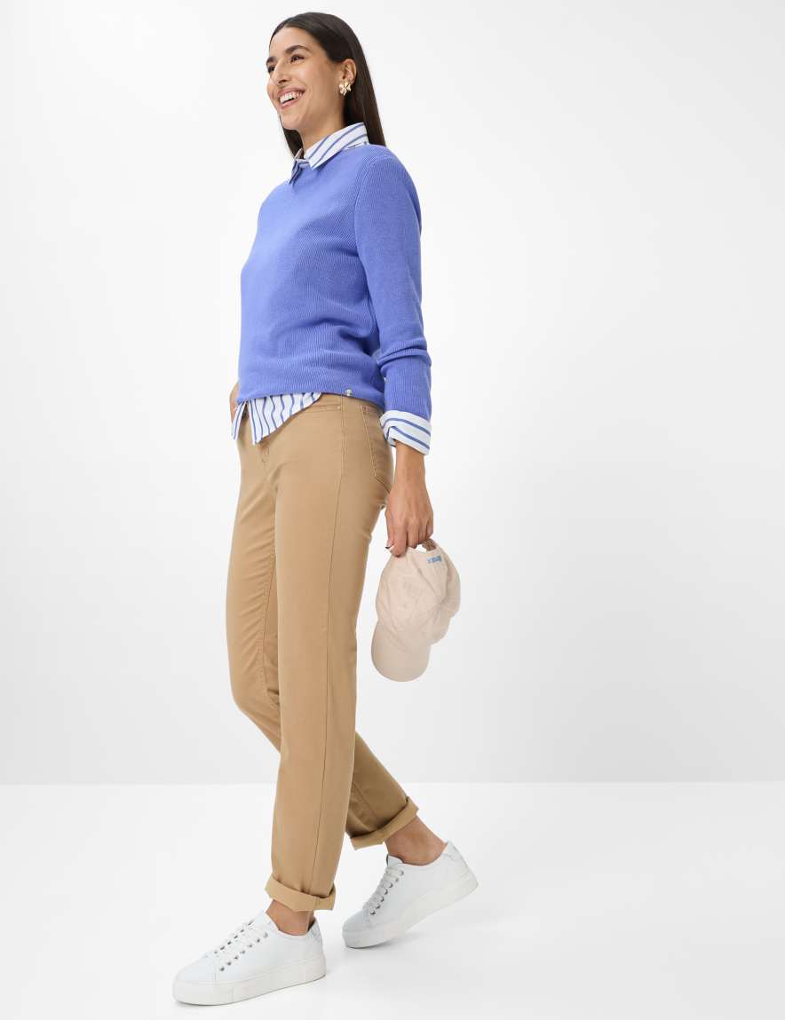 Eurex By Brax Women's Fashion Pants Style MARY Light Brown Regular Fit