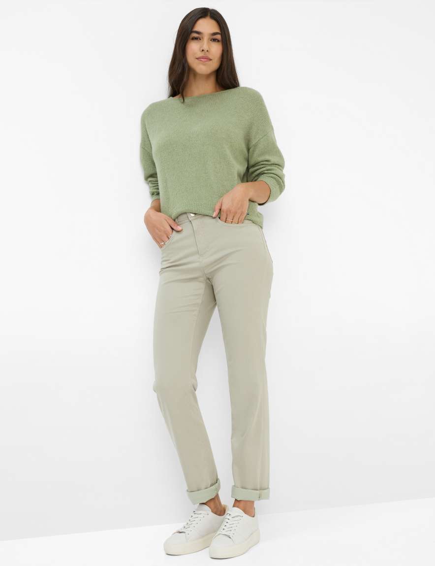 Eurex By Brax Women's Fashion Pants Style MARY Light Green Regular Fit