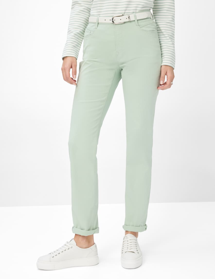 eurex by brax Women's fashion Pants Style MARY Light Green Regular Fit