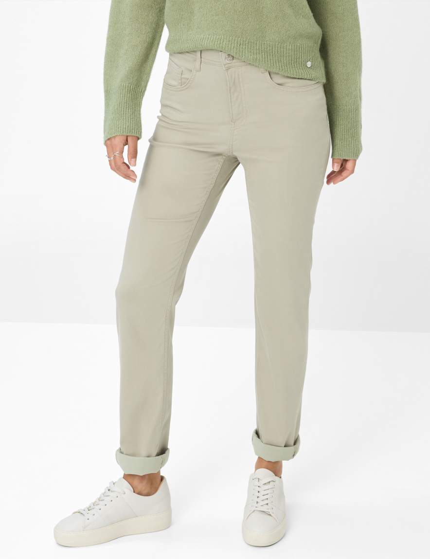 eurex by brax Women's fashion Pants Style MARY Light Green Regular Fit