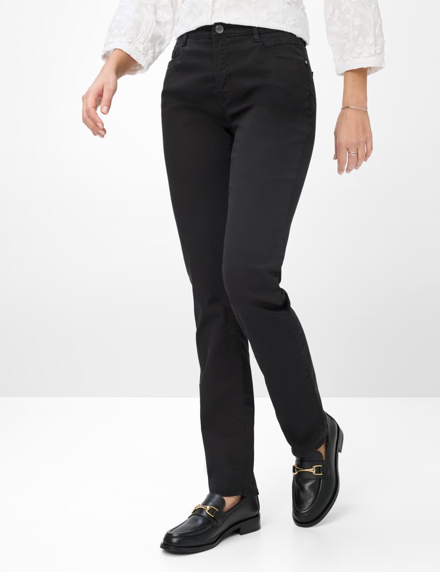 eurex by brax Women's fashion Pants Style MARY Perma Black Regular Fit