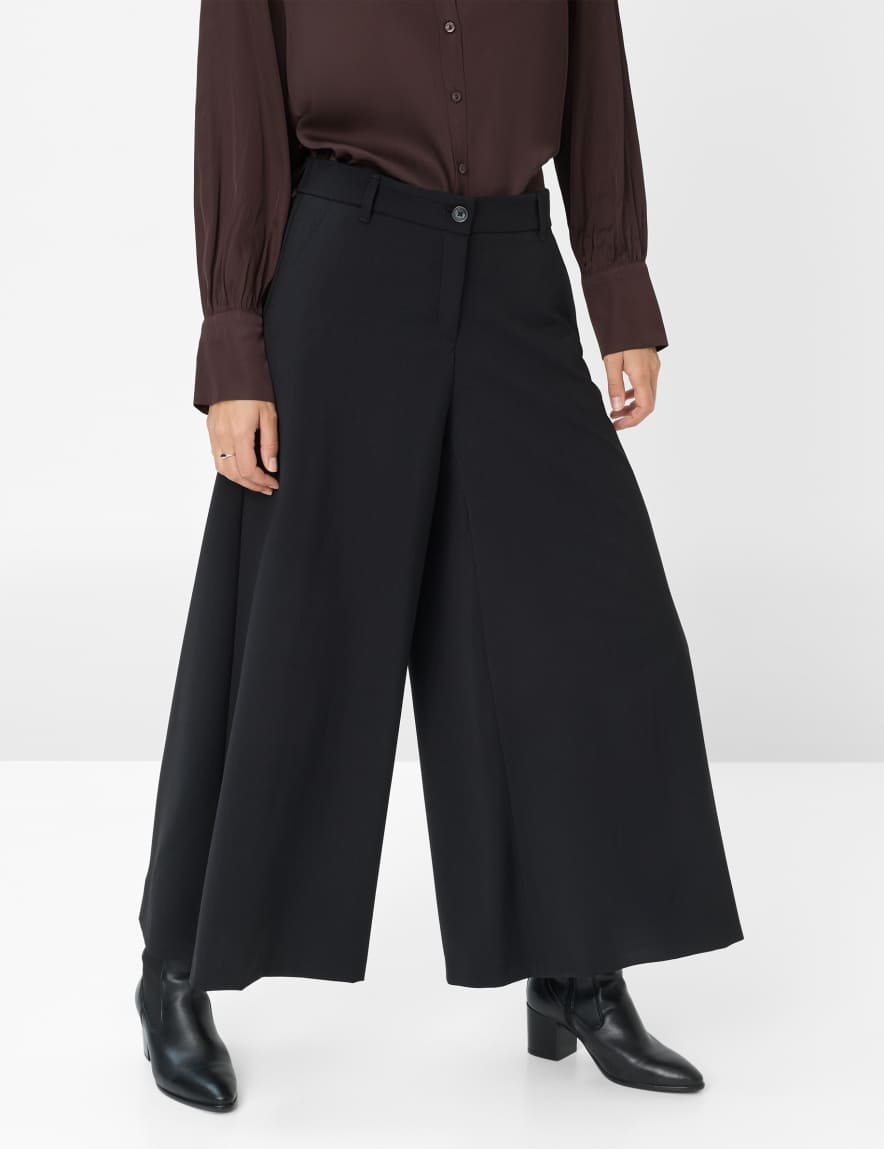 Eurex By Brax Women's Fashion Pants Style MELLI S Black Wide Leg