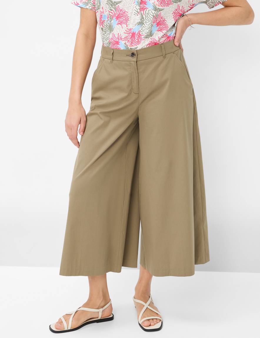 eurex by brax Women's fashion Pants Style MELLI S Green - Olive Wide Leg