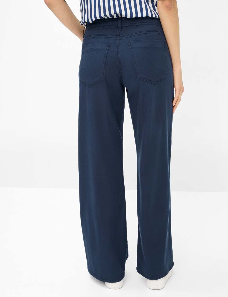 Eurex By Brax Women's Fashion Pants Style MORGAN Dark Blue Wide Leg