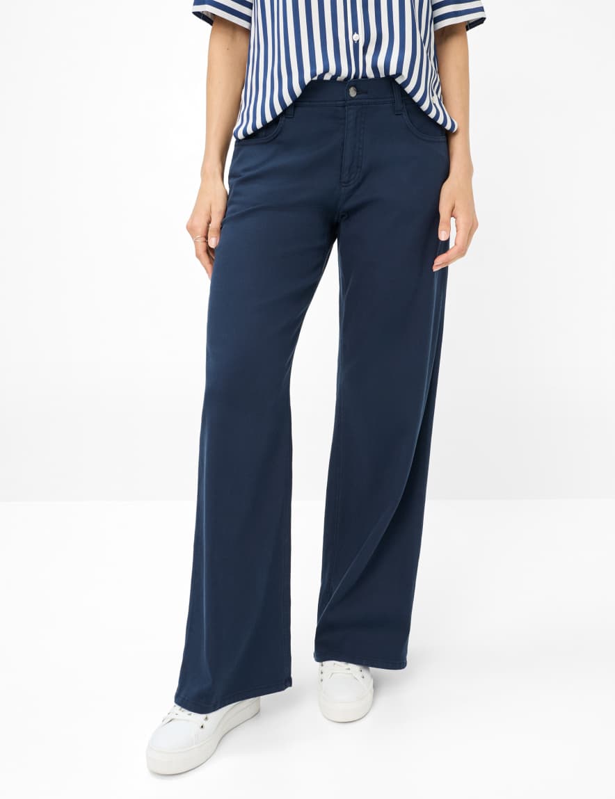 eurex by brax Women's fashion Pants Style MORGAN Dark Blue Wide Leg