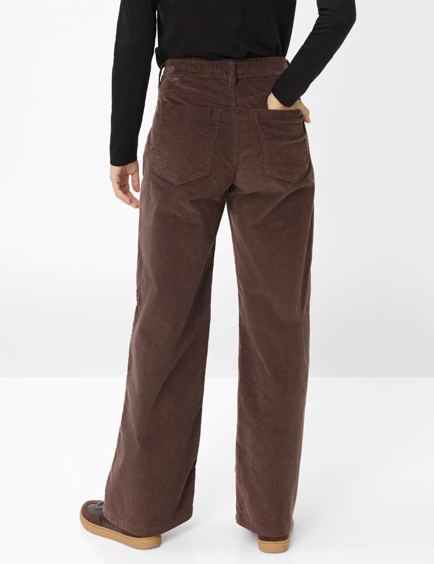 Eurex By Brax Women's Fashion Pants Style MORGAN Dark Brown Wide Leg