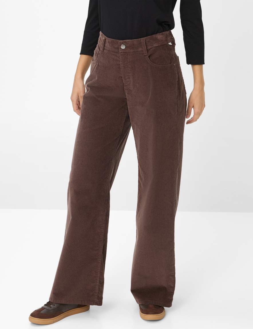 eurex by brax Women's fashion Pants Style MORGAN Dark Brown Wide Leg