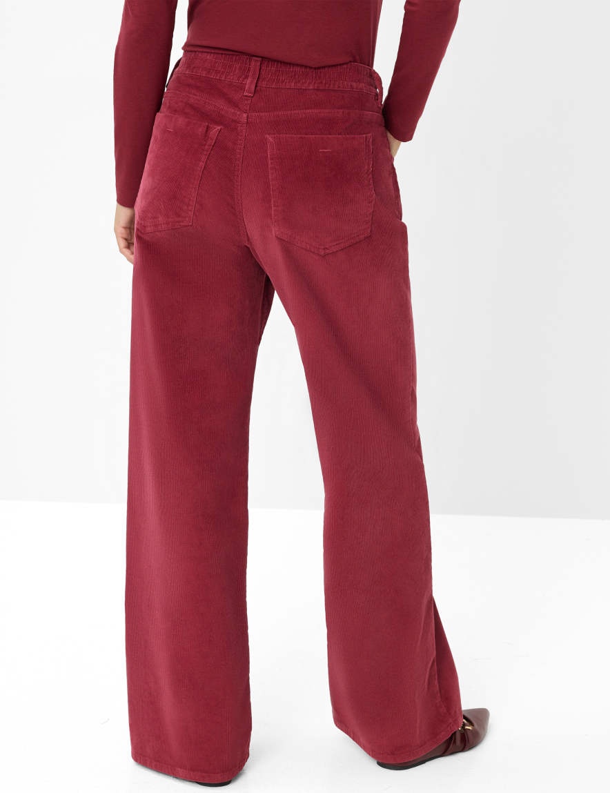 Eurex By Brax Women's Fashion Pants Style MORGAN Dark Red Wide Leg