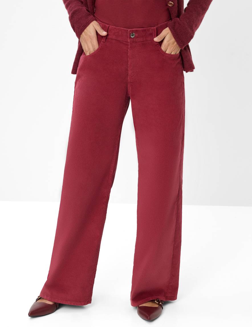eurex by brax Women's fashion Pants Style MORGAN Dark Red Wide Leg