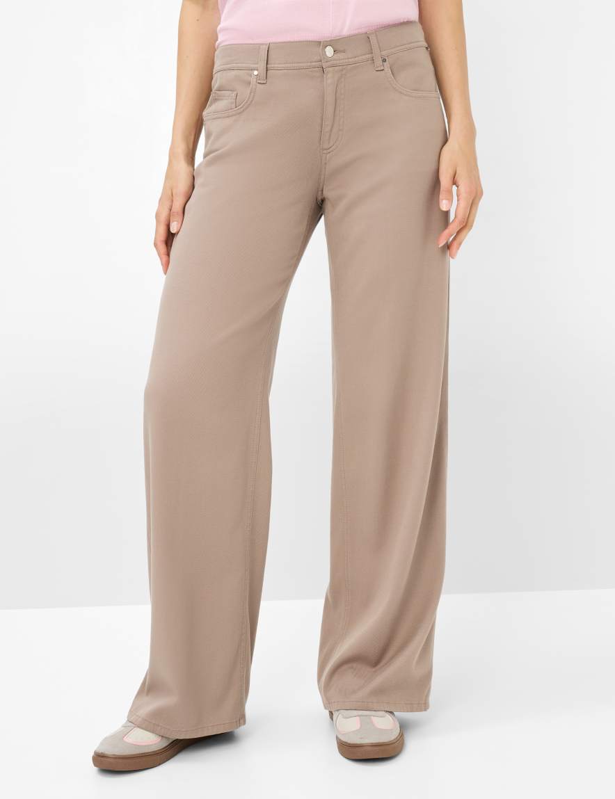 eurex by brax Women's fashion Pants Style MORGAN Light Brown Wide Leg