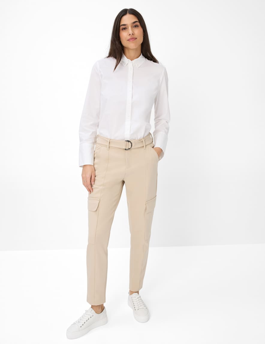 Eurex By Brax Women's Fashion Pants Style MORRIS Beige Relaxed Fit