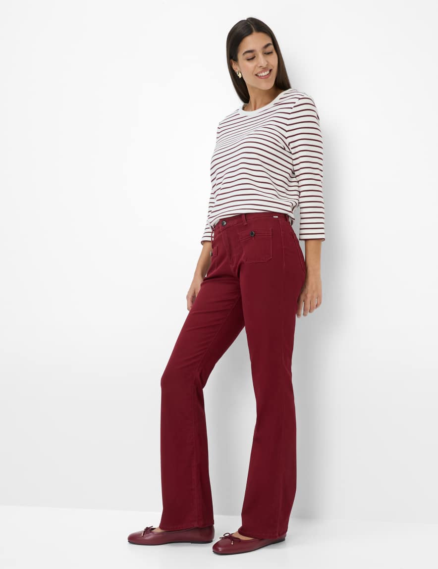 Eurex By Brax Women's Fashion Pants Style SHAKIRA Dark Red Slim Fit