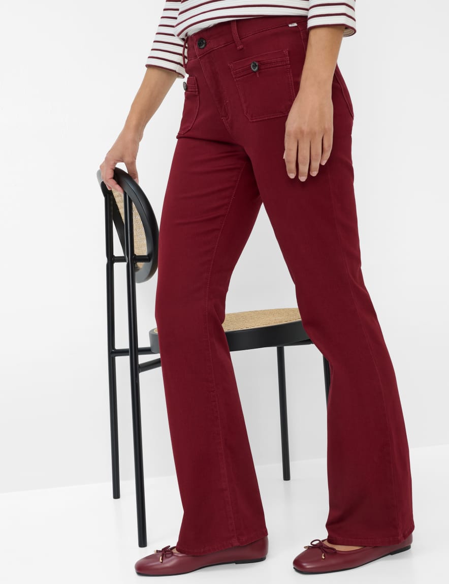 Eurex By Brax Women's Fashion Pants Style SHAKIRA Dark Red Slim Fit