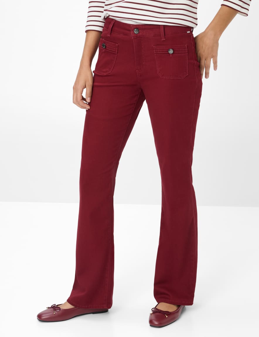 eurex by brax Women's fashion Pants Style SHAKIRA Dark Red Slim Fit