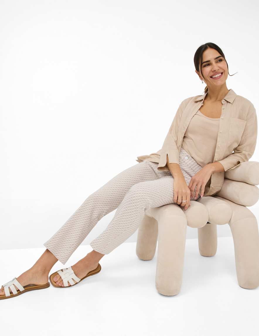 Eurex By Brax Women's Fashion Pants Style SHAKIRA S Beige Slim Fit