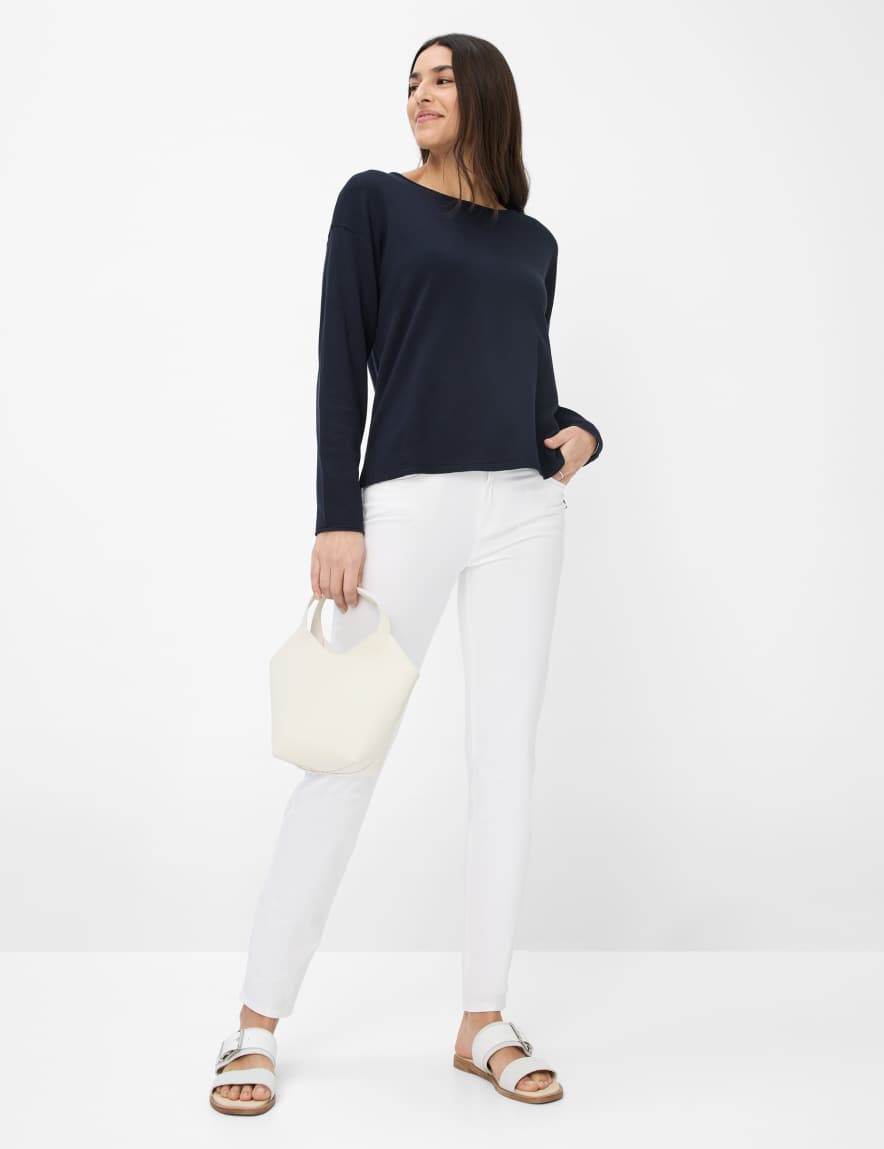 Eurex By Brax Women's Fashion Pants Style SHAKIRA White Slim Fit