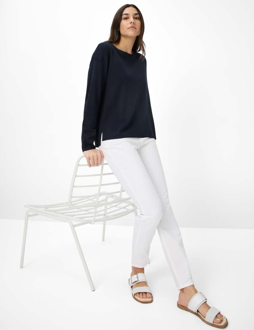 Eurex By Brax Women's Fashion Pants Style SHAKIRA White Slim Fit