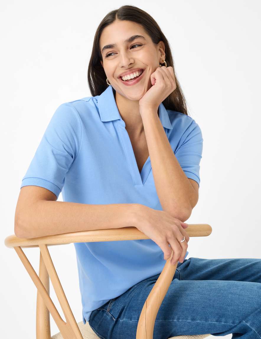 Eurex By Brax Women's Fashion Polos Style CLEO Blue ➜ - Buy Now At Brax