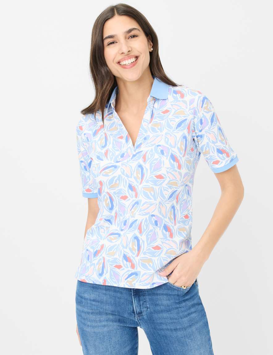 eurex by brax Women's fashion Polos Style CLEO Blue ➜ - buy now at Brax