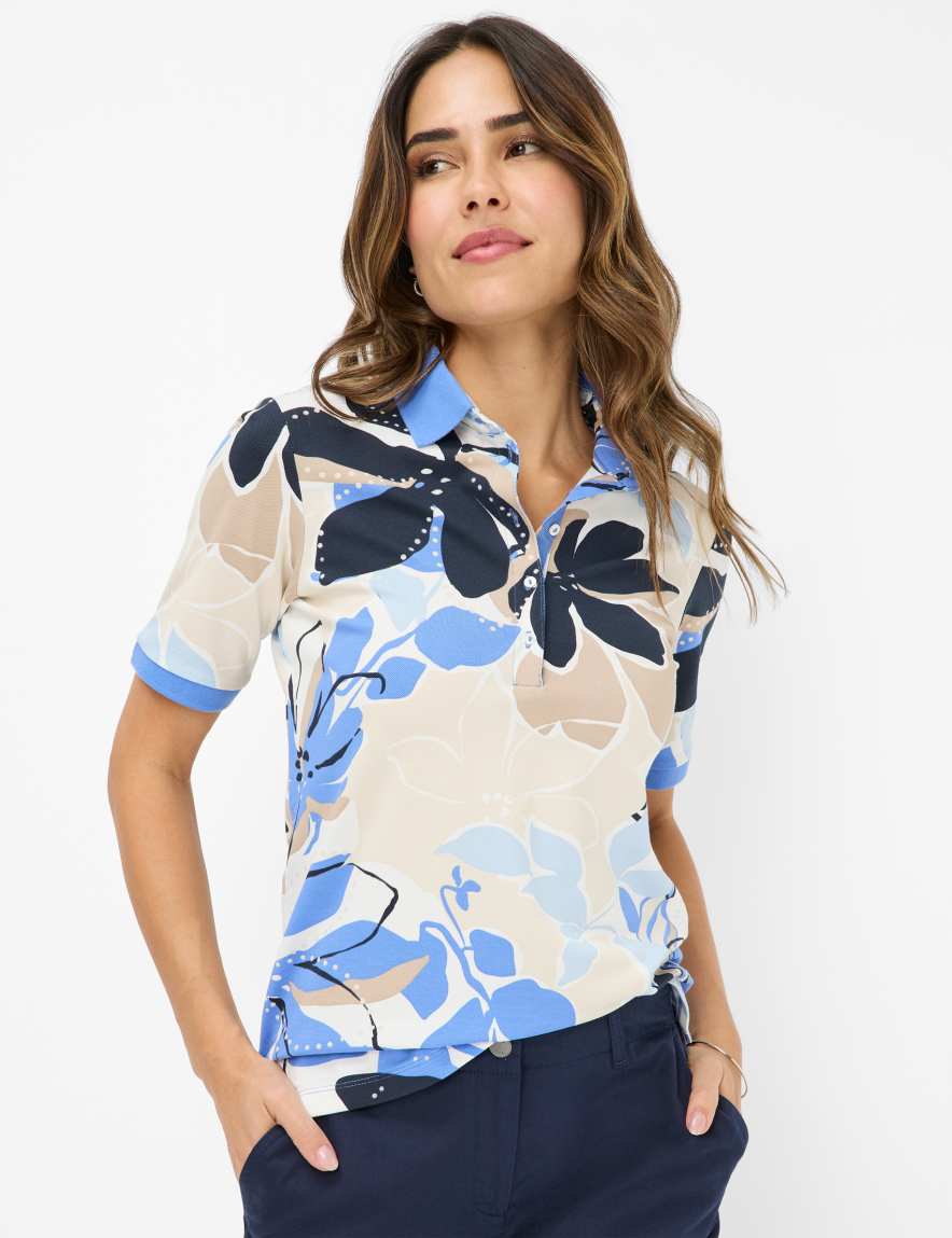 eurex by brax Women's fashion Polos Style CLEO Blue ➜ - buy now at Brax