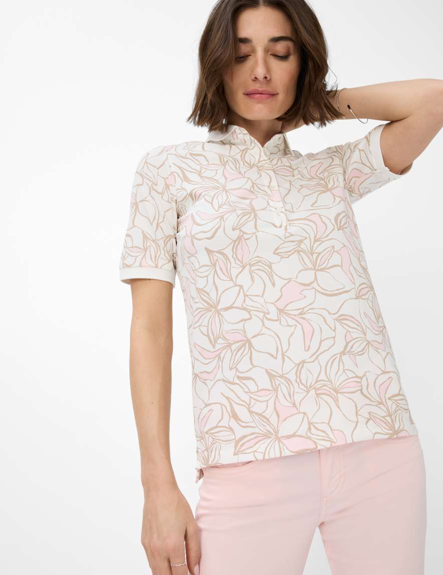 Eurex By Brax Women's Fashion Polos Style CLEO Cream White