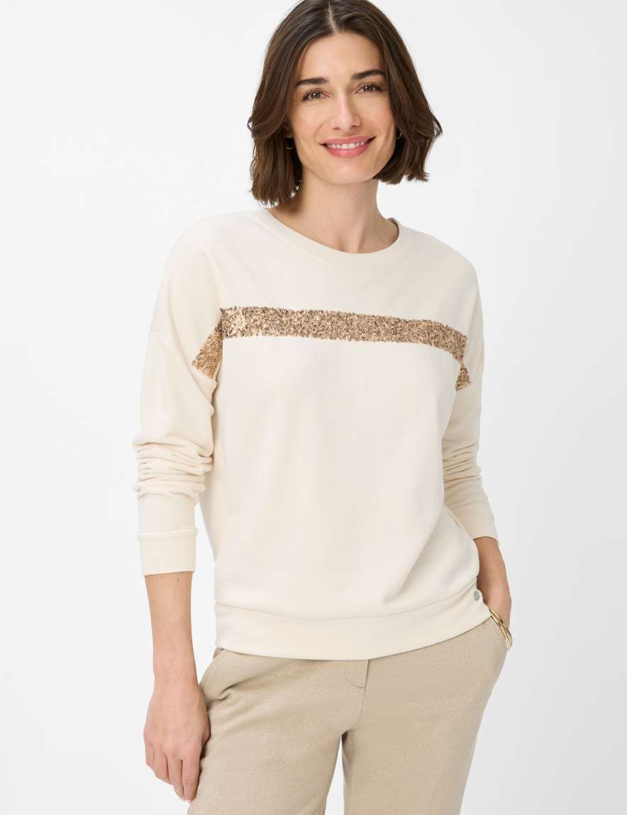 eurex by brax Women's fashion Sweat Style BO Cream White ➜ - buy at Brax