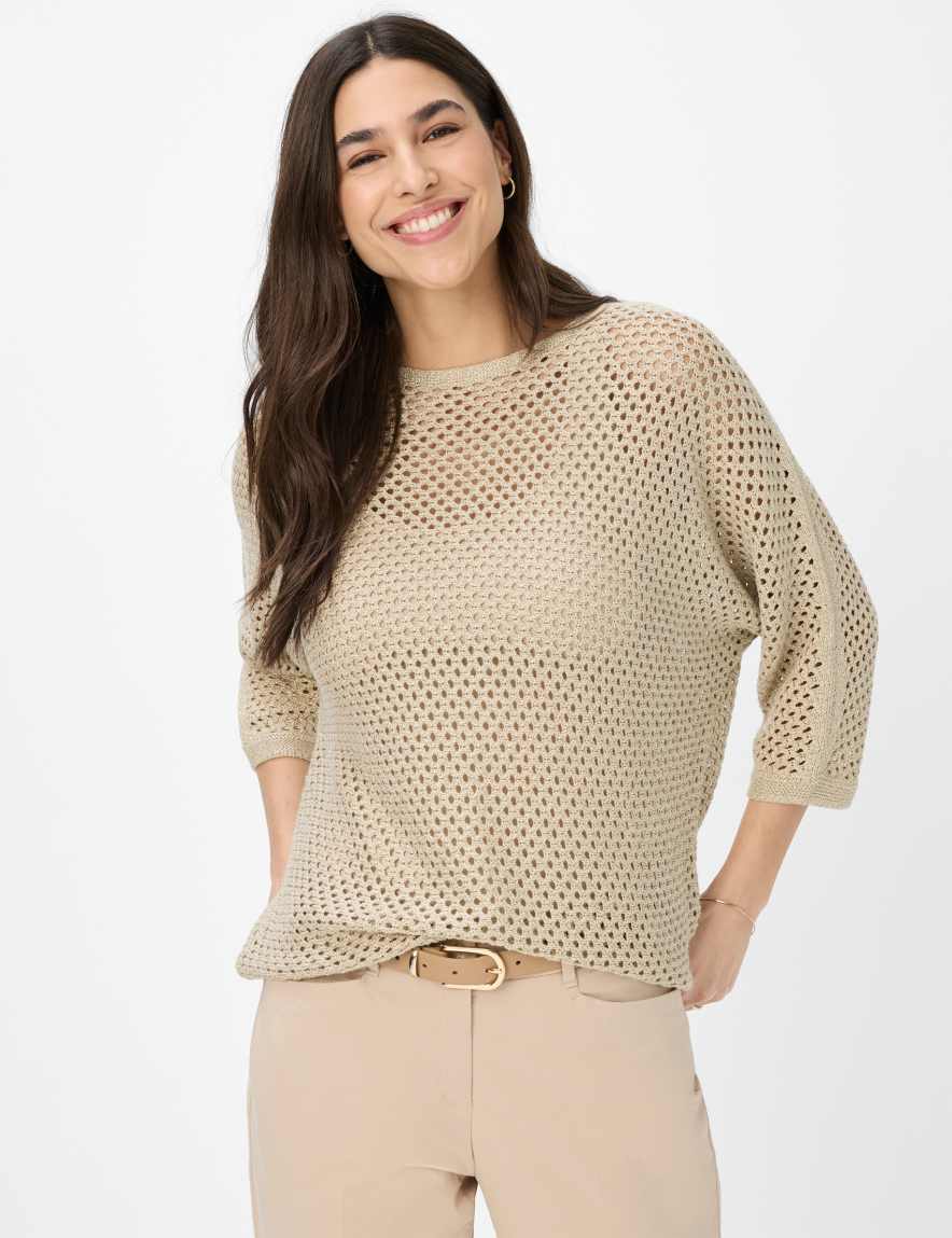 eurex by brax Women's fashion Sweaters Style EMMA Beige ➜ - buy at Brax