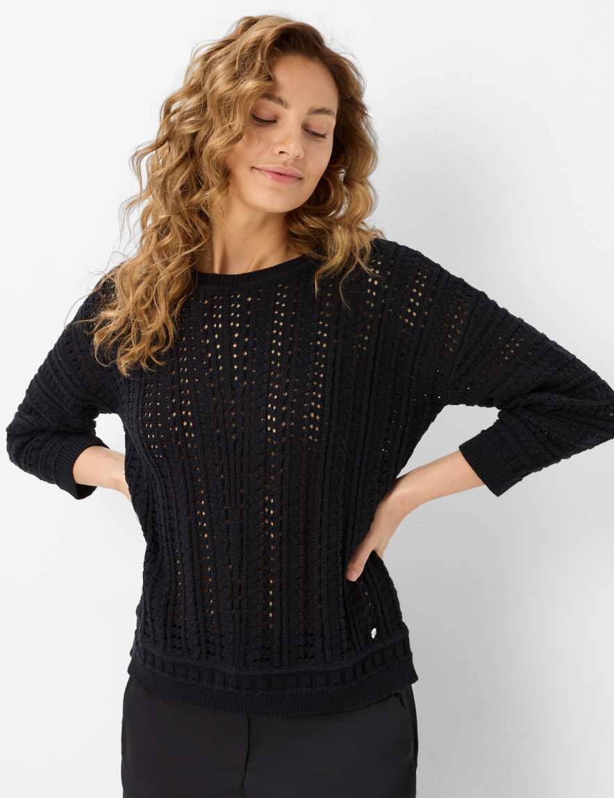 eurex by brax Women's fashion Sweaters Style LESLEY Black ➜ - buy at Brax