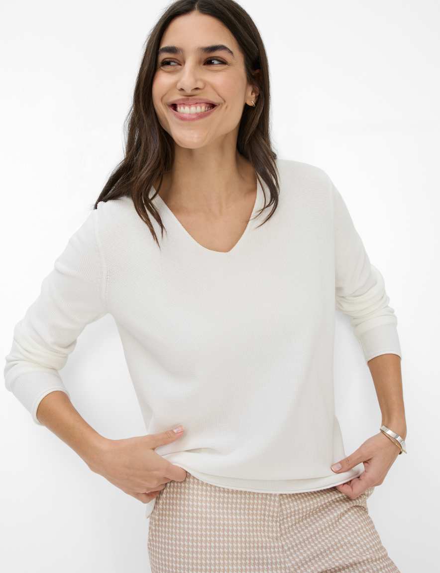 Eurex By Brax Women's Fashion Sweaters Style LESLEY Cream White