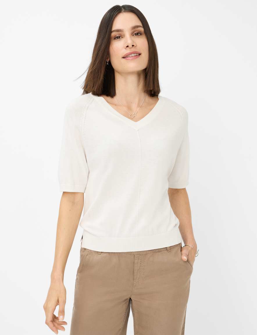 eurex by brax Women's fashion Sweaters Style LESLEY Cream White