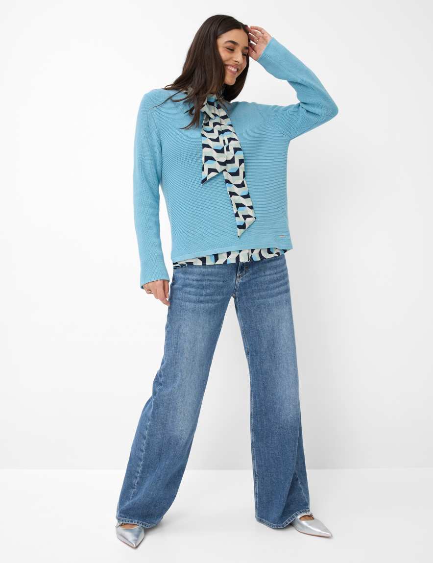 Eurex By Brax Women's Fashion Sweaters Style LESLEY Light Blue